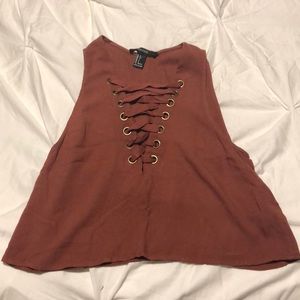 Rust colored crop tank